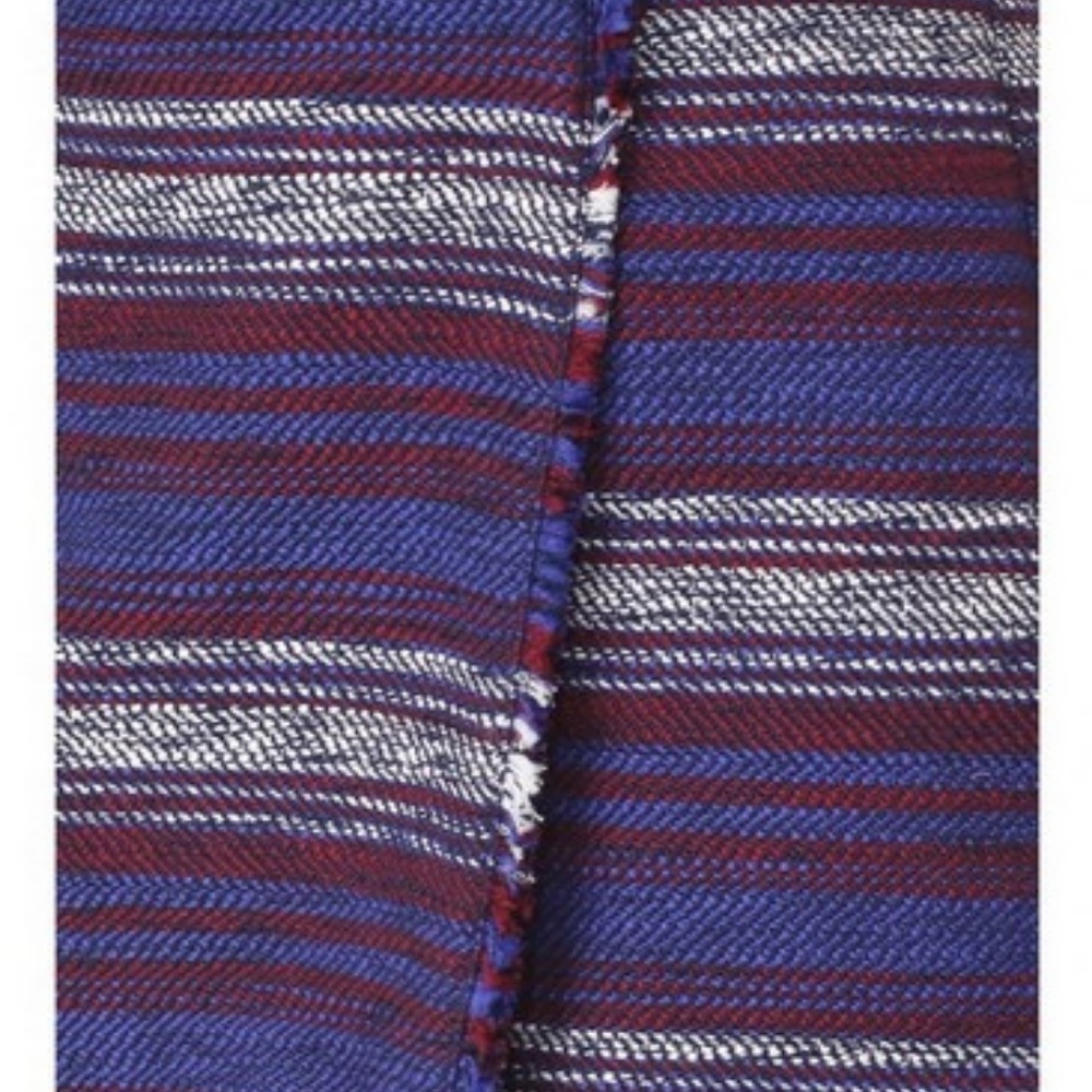 Joie Navy Multi-Stripe Skirt NWT 00 - Picture 4 of 6